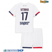 Maglie da calcio Paris Saint-Germain Vitinha #17 Seconda Maglia Bambino 2025-26 Manica Corta (+ Pantaloni corti)